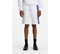 HUGO Relaxed-fit shorts in cotton terry with side stripe - Style Demsishort, 50563806 White XXL