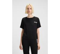 HUGO Relaxed-fit stretch-jersey pyjama T-shirt with contrast logo - Style UNITE_T-SHIRT, 50490707 Black L