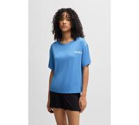 HUGO Relaxed-fit stretch-jersey pyjama T-shirt with contrast logo - Style UNITE_T-SHIRT, 50490707 Light Blue L