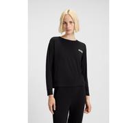 HUGO Relaxed-fit stretch-jersey pyjama top with logo print - Style UNITE_LS-SHIRT, 50490706 Black XXL