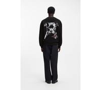 HUGO Relaxed-fit sweatshirt in cotton terry with dog artwork - Style Dubraxo, 50557482 Black M