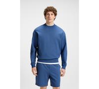 HUGO Relaxed-fit sweatshirt in cotton terry with logo print - Style Dapocrew, 50525892 Blue XXL