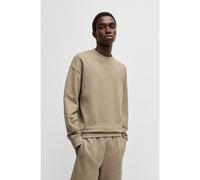 HUGO Relaxed-fit sweatshirt in cotton terry with logo print - Style Dapocrew, 50525892 Light Brown XL