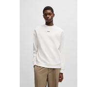 HUGO Relaxed-fit sweatshirt in cotton terry with logo print - Style Dapocrew, 50525892 White XXL