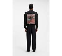 HUGO Relaxed-fit sweatshirt with digital print - Style Durec, 50566074 Black S