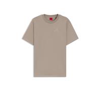 HUGO Relaxed-fit T-shirt in cotton jersey with embroidered monogram - Style Vintage Tee_19, 50550901 Light Beige S