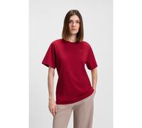 HUGO Relaxed-fit T-shirt in cotton jersey with embroidered monogram - Style Vintage Tee_19, 50550901 Red XS