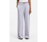 HUGO Relaxed-fit tracksuit bottoms in cotton with crossed waistband - Style Nuasem_B, 50563763 Light Grey M