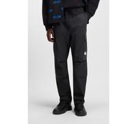 HUGO Relaxed-fit trousers in ripstop fabric - Style Gadic242, 50545643 Black XXL