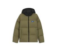 HUGO Mens Bodo2541 Water-repellent padded jacket with blue logo label