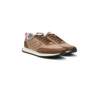 HUGO Retro-inspired trainers with faux suede - Style Icelin_runn_nymf, 50548502 Beige 11