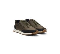 HUGO Retro-inspired trainers with faux suede - Style Icelin_runn_nymf, 50548502 Khaki 7