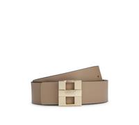 HUGO Reversible leather belt with metal logo letters - Style Zita-C-G_Sr35, 50522681 Black / Beige 38