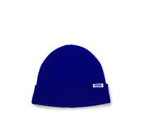 HUGO Rib-knit beanie hat with logo label - Style Xiav, 50551371 Blue pcs.