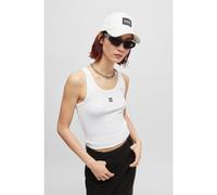 HUGO Women's Datamia Jersey top, White100, M