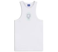 Hugo Dimartini 10279036 Blue Sleeveless T-shirt White L Woman