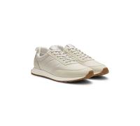 HUGO Running-inspired trainers with monogram-jacquard uppers - Style Icelin_runn_jqmono, 50563484 Light Beige 5