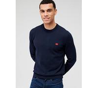 HUGO San Cassius-C1 Crew Neck Jumper - Navy, Navy, Size 2Xl, Men Navy