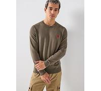 HUGO San Cassius-C1 Relaxed Fit Knitted Jumper, Grey, Size 2Xl, Men Grey