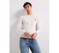 HUGO San Cassius-C1 Relaxed Fit Knitted Jumper- Natural, Natural, Size S, Men Natural