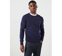 HUGO San Cassius Mens Crew Neck Sweater - Navy 418 - Navy 418 - L