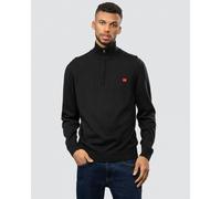 HUGO San Quintus-C Mens 1/4 Zip Pullover - Black 001 - Black 001 - XL