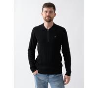 HUGO Sastoro Mens 1/4 Zip Jumper - Black 001 - XL