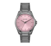 HUGO #SEAM Men's Pink Dial & IP Stainless Steel Bracelet Watch