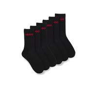 Hugo 50510187 Red Socks 6 Pairs Black EU 43-46 Men