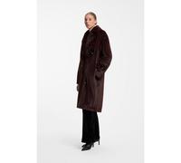 HUGO Sequin-detail oversize-fit coat in faux fur - Style Minte-1, 50569011 Dark Brown 4