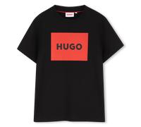 HUGO Kids Cotton Large Box Logo T-Shirt Juniors Black 10 Years
