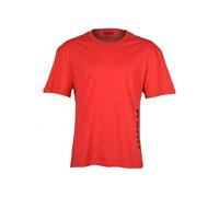HUGO Men's Side Logo Relaxed-Fit Beach T-Shirt, Red - Size: Regular/40