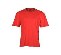 HUGO Side Logo Relaxed-Fit Beach T-Shirt, Red - Medium