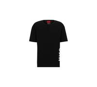 HUGO Side Logo Relaxed-Fit T-Shirt, Black - X-Large