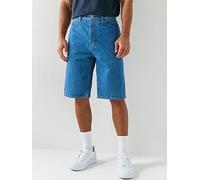 HUGO Skate Straight Fit Denim Shorts, Blue, Size 34, Men Blue