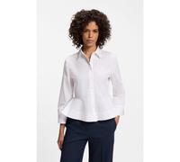 HUGO Slim-fit blouse in cotton with peplum hem - Style Embrella, 50562961 White 14