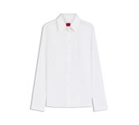 HUGO Slim-fit blouse in easy-iron cotton-blend twill - Style The Fitted Shirt, 50554568 White 12