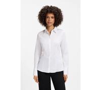 HUGO Slim-fit blouse in easy-iron cotton-blend twill - Style The Fitted Shirt, 50554568 White 14