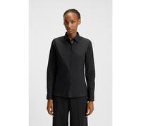 HUGO Slim-fit blouse in easy-iron poplin - Style The Fitted Shirt, 50416895 Black 10