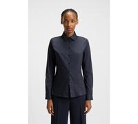 HUGO Slim-fit blouse in easy-iron poplin - Style The Fitted Shirt, 50416895 Dark Blue 18