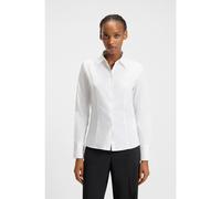 HUGO Slim-fit blouse in easy-iron poplin - Style The Fitted Shirt, 50416895 White 18