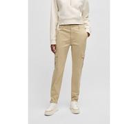 HUGO Slim-fit cargo trousers in stretch cotton - Style Hasuny-1-D_B, 50538265 Light Beige 4