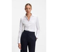 HUGO Slim-fit cotton-blend blouse - Style The Fitted Shirt, 50554568 White 12
