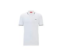 HUGO Stretch-cotton slim-fit polo shirt with printed logo - Style Dinoso222, 50467344 White L