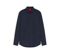 Hugo Men's Long-Sleeve Plain Shirt 15.5 inch Blue