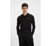 HUGO Slim-fit knit polo with rear logo - Style San Pippo-CV, 50532050 Black L