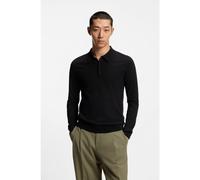 HUGO Slim-fit knit polo with rear logo - Style San Pippo-CV, 50532050 Black S