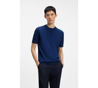HUGO Slim-fit knit T-shirt - Style San Carl-CV, 50536693 Blue S