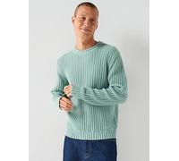 HUGO Slim Fit Knitted Jumper, Green, Size L, Men Green