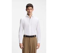 HUGO Slim-fit shirt in cotton with spread collar - Style C-Jason, 50293691 White 17.5
